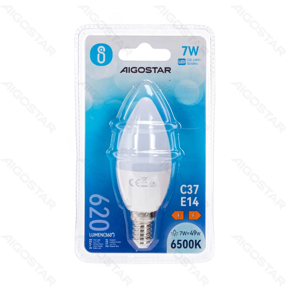 LAMPADINA LED C37 E14 7W - LUCE FREDDA - 620LMAigostar