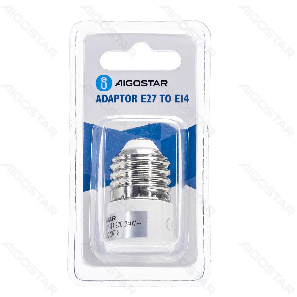 ADATTATORE LAMPADINA - E27 A E14 - BIANCOAigostar