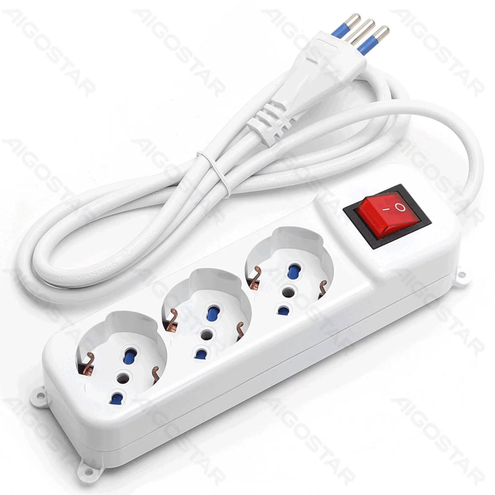 MULTIPRESA A 3 VIE CON INTERRUTTORE 16A - 1,5MAigostar