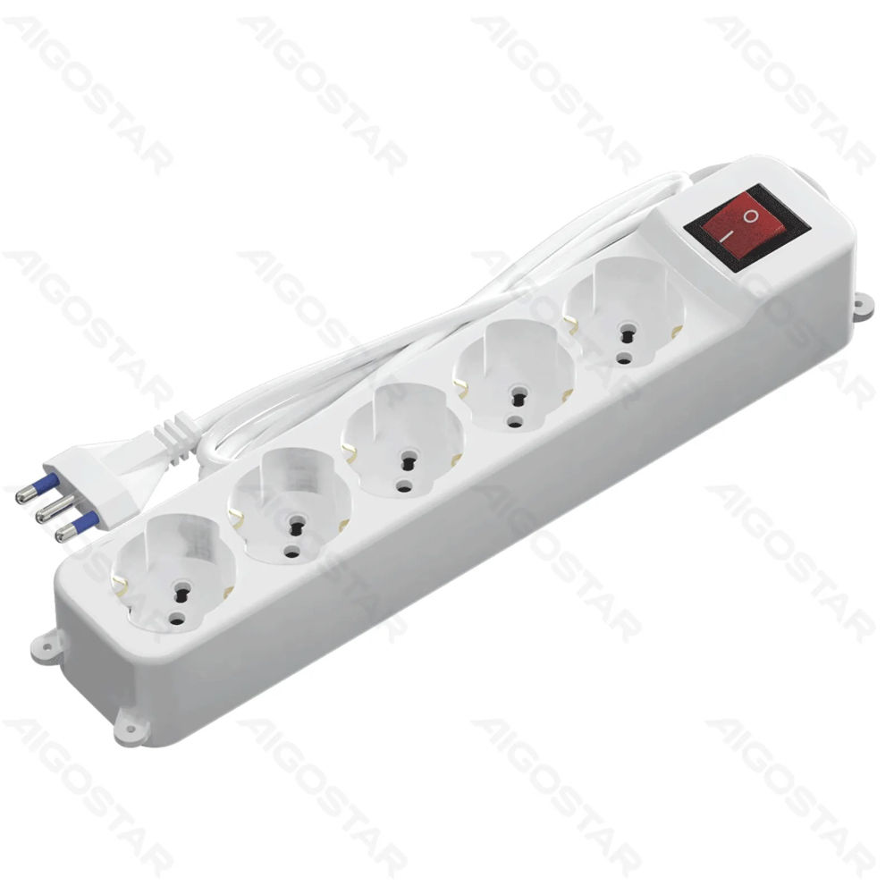 MULTIPRESA A 5 VIE CON INTERRUTTORE 16A - 1,5MAigostar