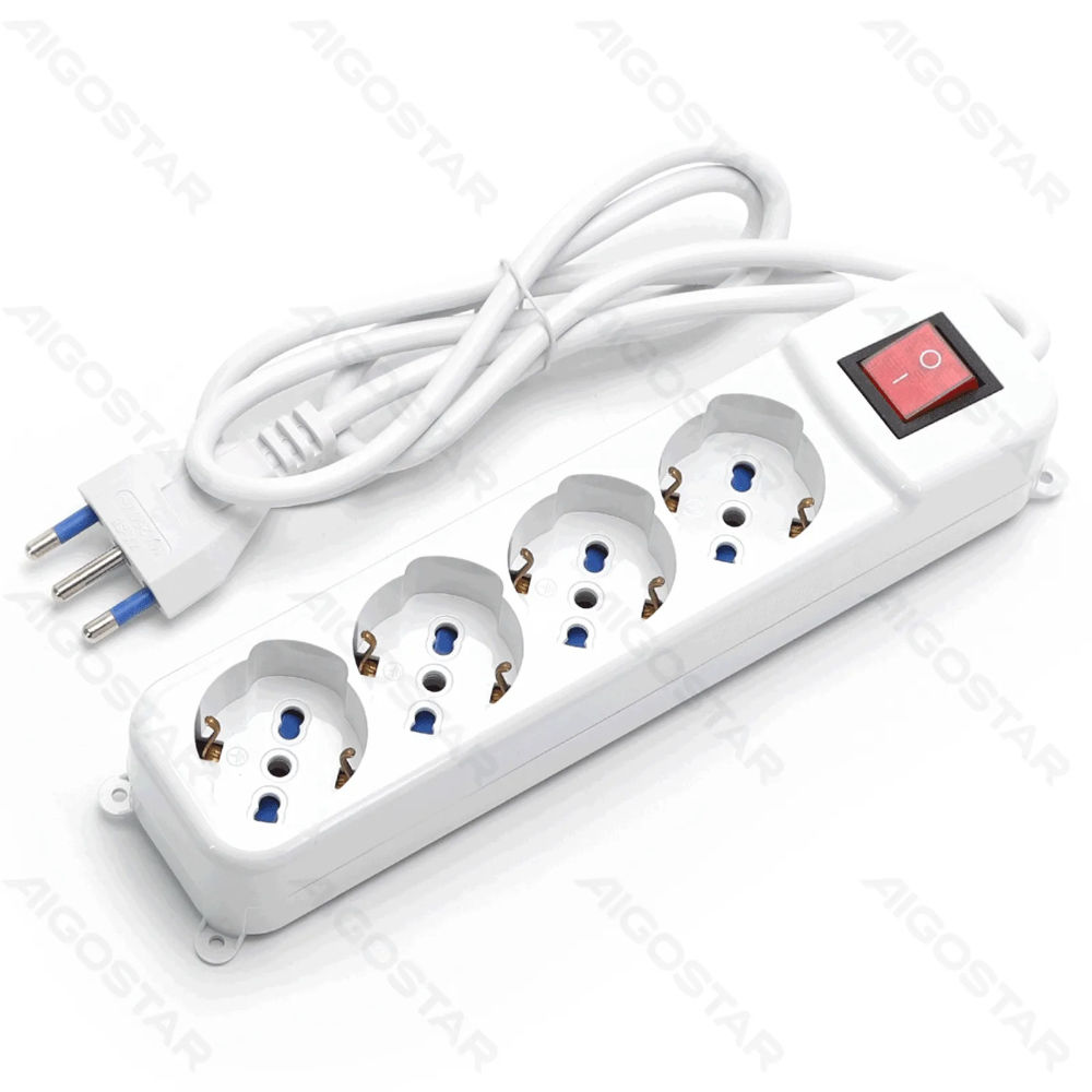 MULTIPRESA A 4 VIE CON INTERRUTTORE 16A - 1,5MAigostar