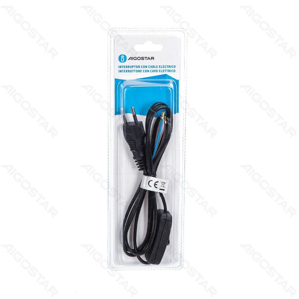 INTERRUTTORE CON CAVO - NERO - 1,5MAigostar