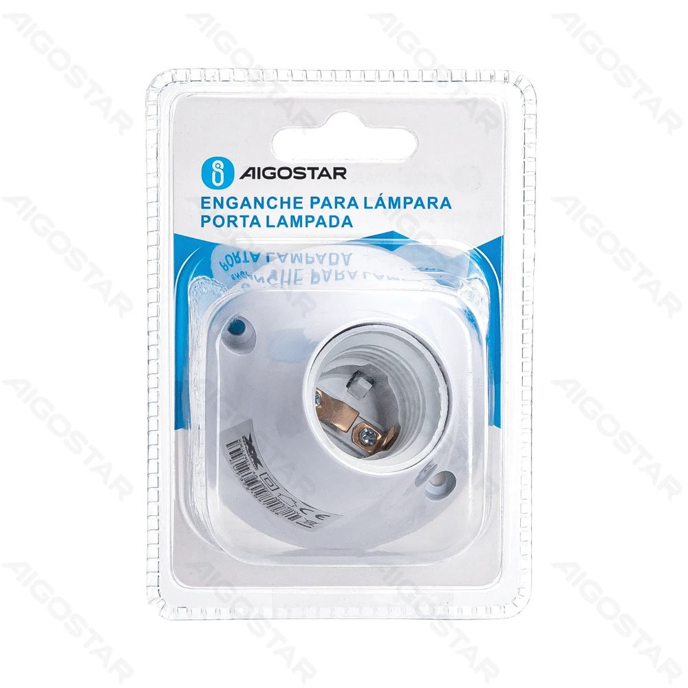 PORTALAMPADA E27 IN PLASTICA - BIANCOAigostar