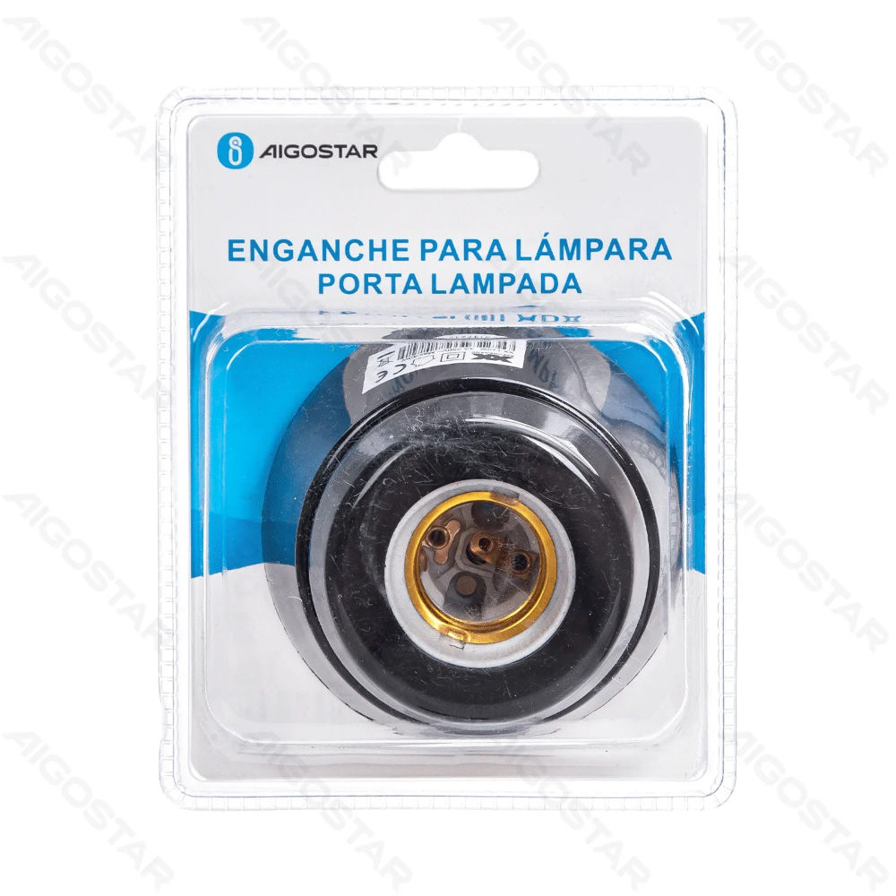 PORTALAMPADA E27 IN CERAMICA - NEROAigostar