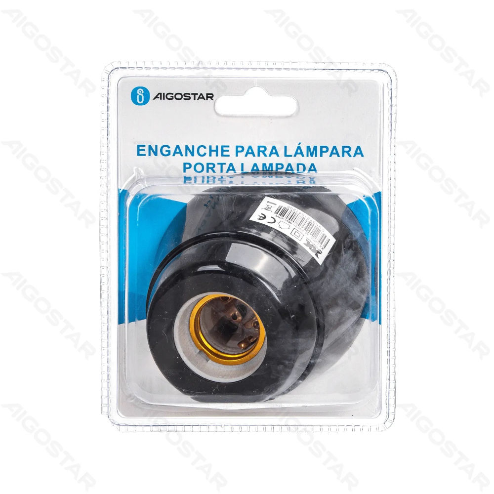 PORTALAMPADA E27 IN CERAMICA - OBLIQUO - NEROAigostar