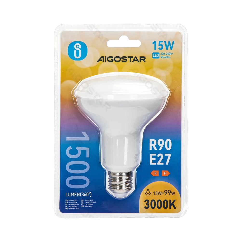 LAMPADINA LED R90 E27 15W - LUCE CALDA - 1500LMAigostar