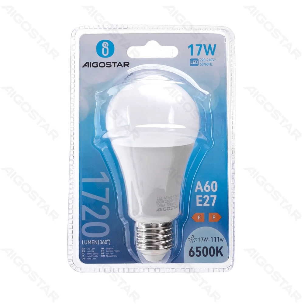 LAMPADINA LED A60 E27 17W - LUCE FREDDA - 1720LMAigostar