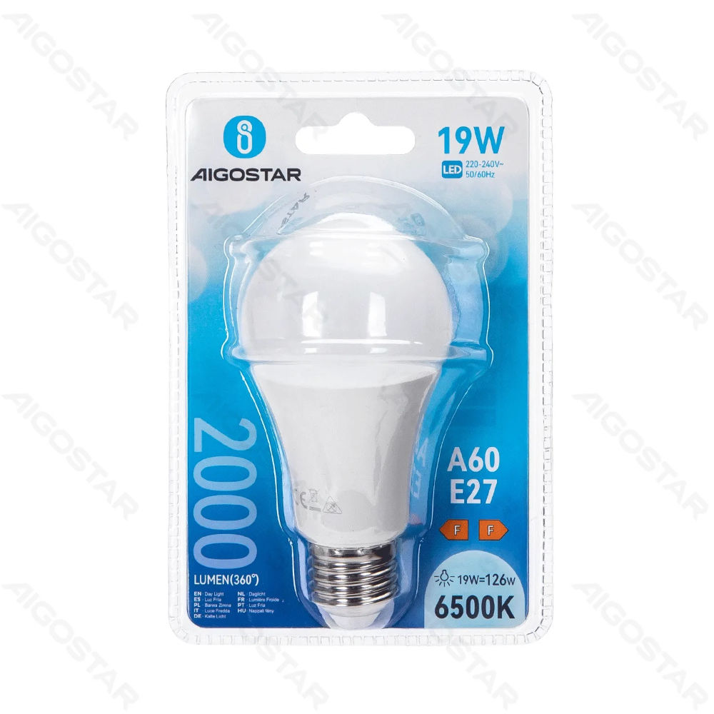 LAMPADINA LED A60 E27 19W - LUCE FREDDA - 2000LMAigostar