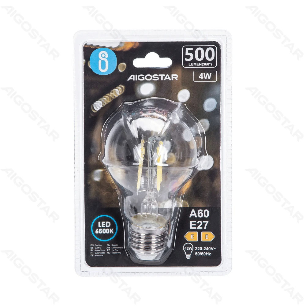 LAMPADINA LED A60 E27 4W - LUCE FREDDA 6500KAigostar