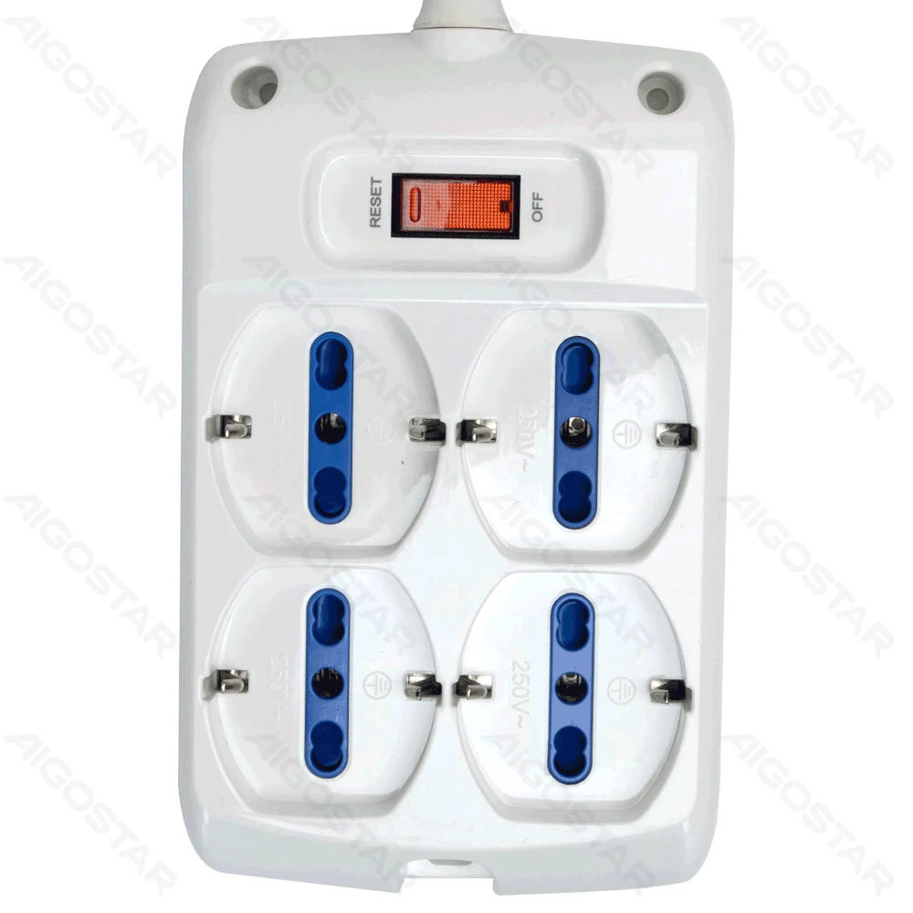 MULTIPRESA A 4 VIE CON INTERRUTTORE 10A - 1,5MAigostar