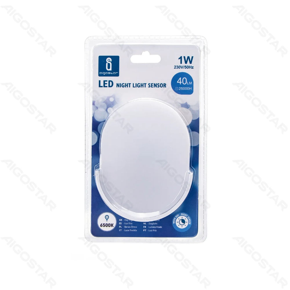 LUCE NOTTURNA OVALE CON SENSORE - LUCE FREDDAAigostar