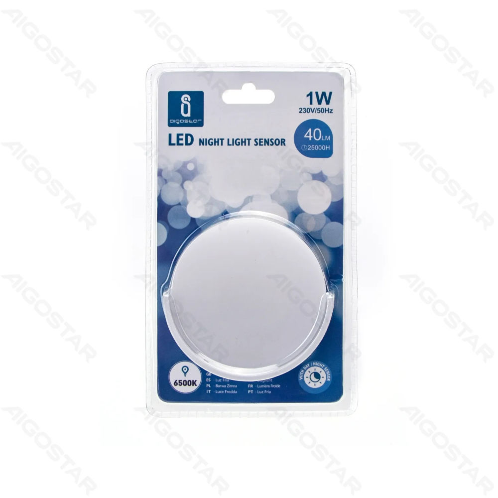 LUCE NOTTURNA ROTONDA CON SENSORE - LUCE FREDDAAigostar
