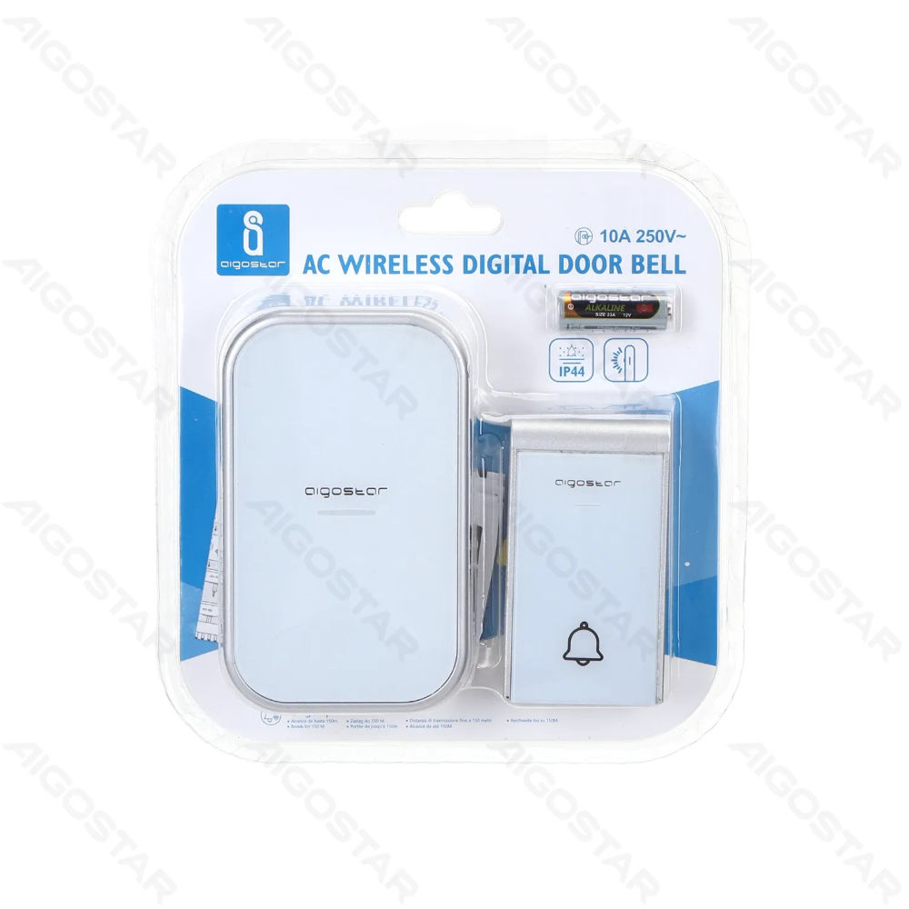 CAMPANELLO WIRELESS AC - BIANCO E ARGENTOAigostar