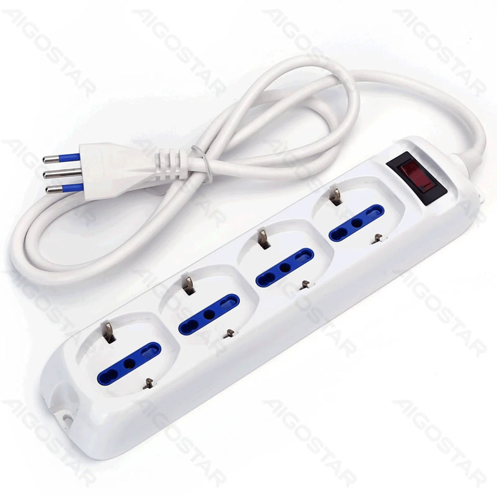 MULTIPRESA A 4 VIE CON INTERRUTTORE 10A - 1,5MAigostar