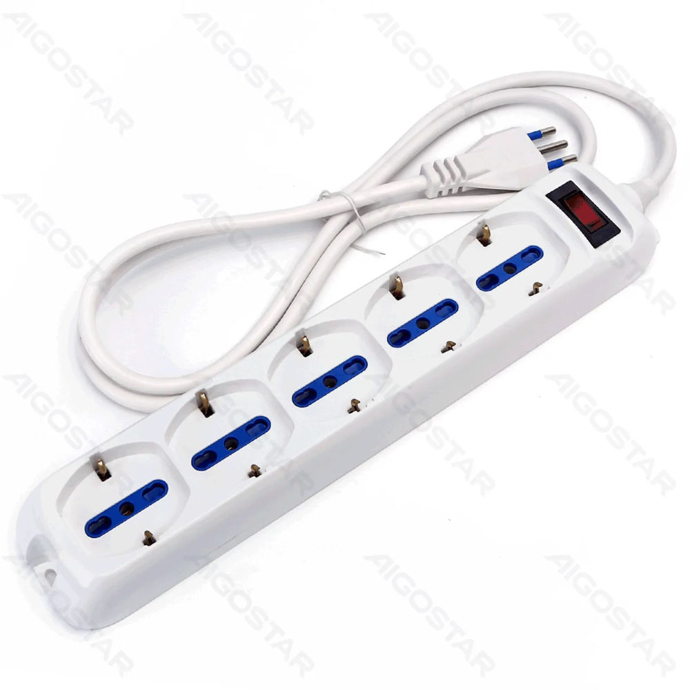 MULTIPRESA A 5 VIE CON INTERRUTTORE 10A - 1,5MAigostar