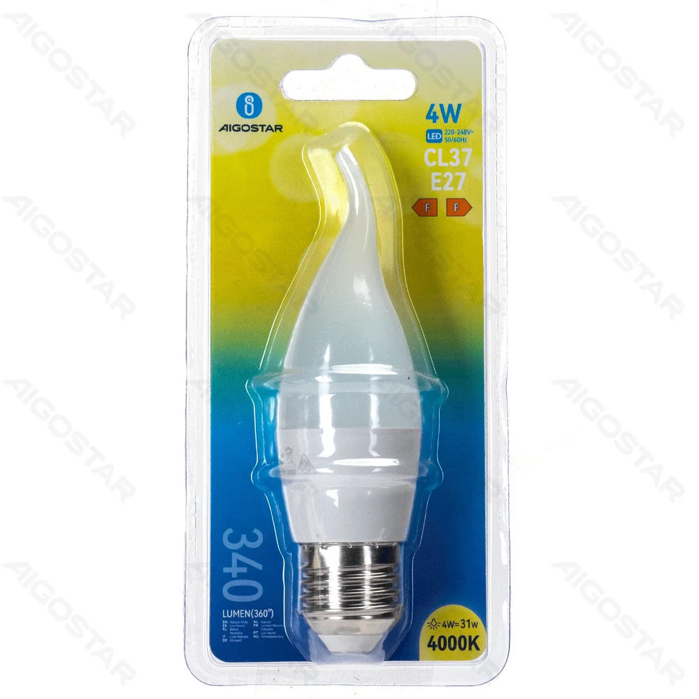 LAMPADINA LED A FIAMMA CL37 E14 4W - LUCE NEUTRA - 340LMAigostar