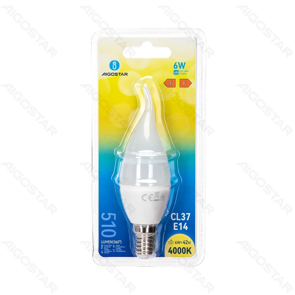 LAMPADINE LED A FIAMMA CL37 E14 6W - LUCE NEUTRA - 510LMAigostar