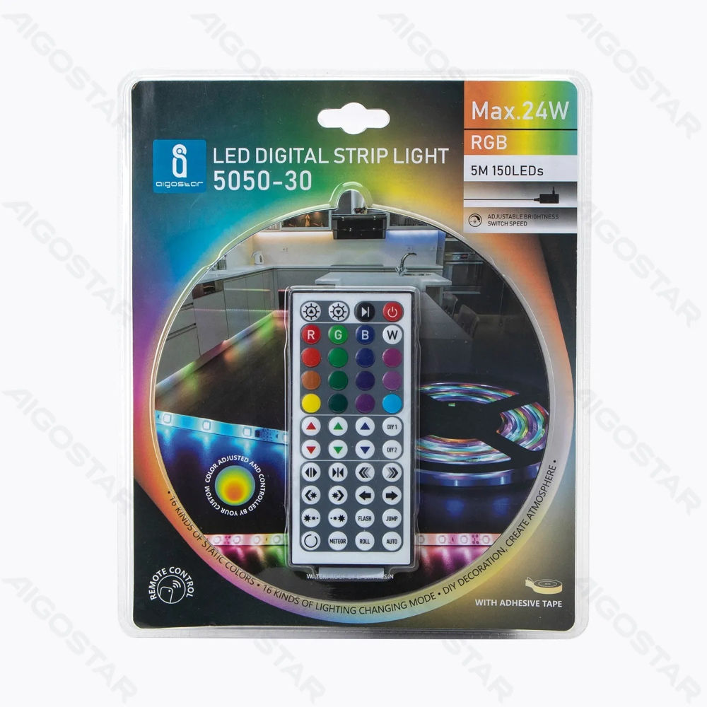 STRISCIA LED CON TELECOMANDO - LUCE RGB - 5MAigostar