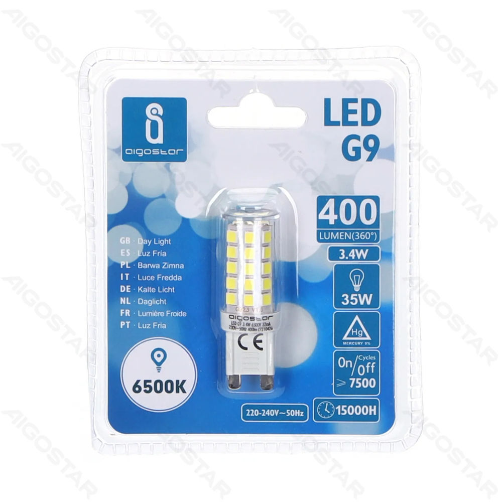 LAMPADINA LED G9 3.4W - LUCE FREDDA - 400LMAigostar