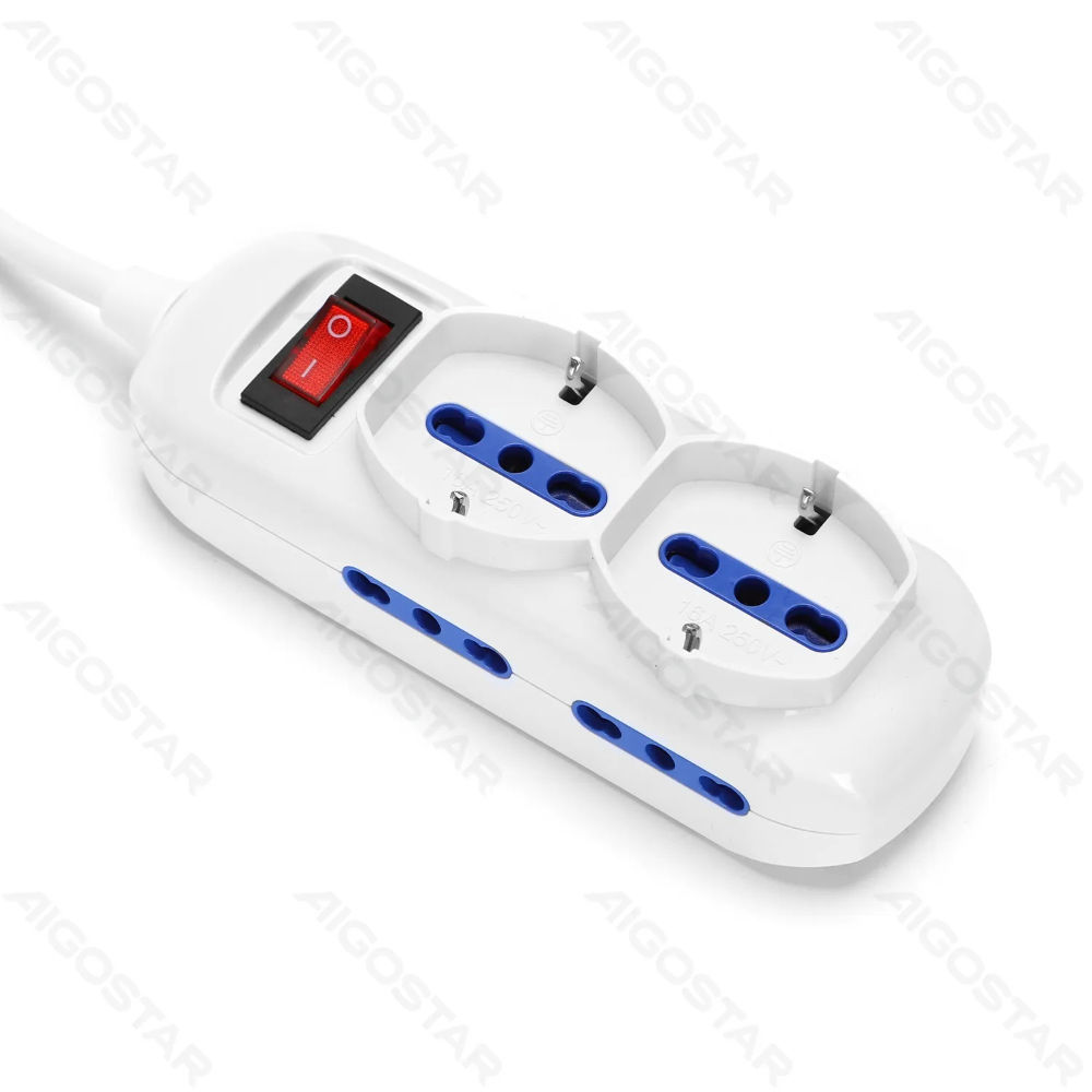 MULTIPRESA A 6 VIE CON INTERRUTTORE 16A - 1,5MAigostar