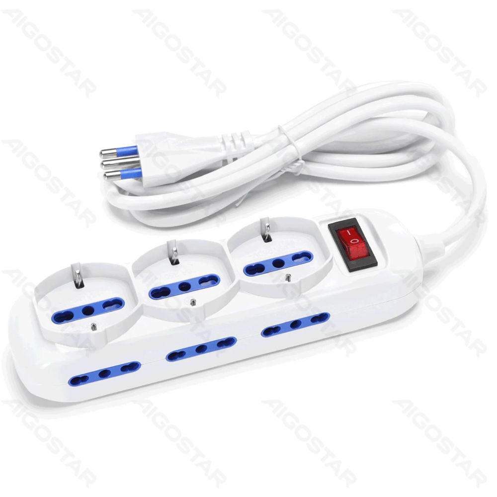 MULTIPRESA A 9 VIE CON INTERRUTTORE 16A - 1,5MAigostar