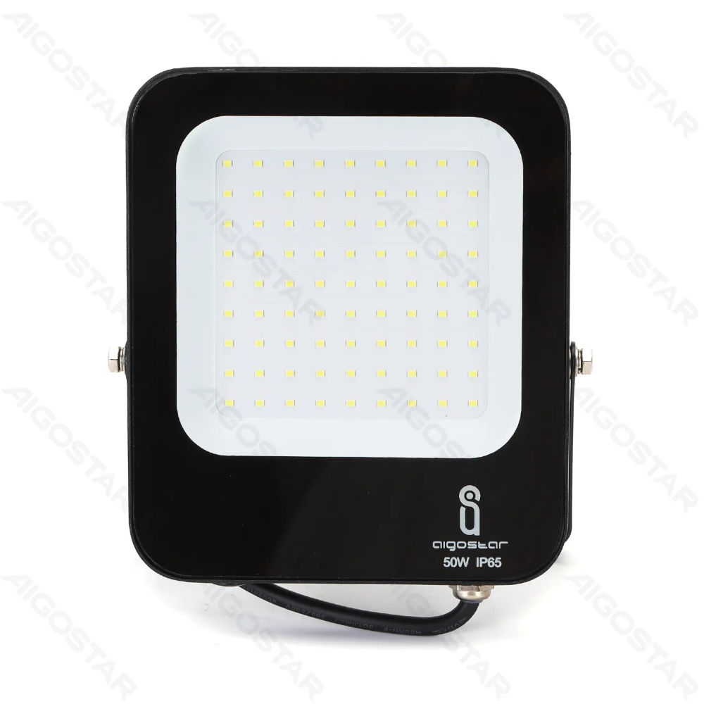 FLOOD LIGHT LED NERO 50W - LUCE FREDDA - 4700LMAigostar