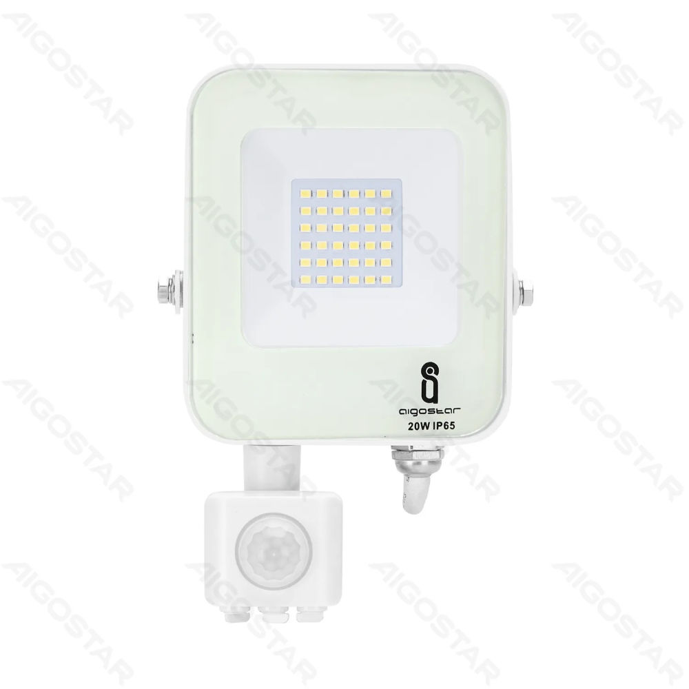 FLOODLIGHT LED CON SENSORE BIANCO 20W - LUCE FREDDAAigostar