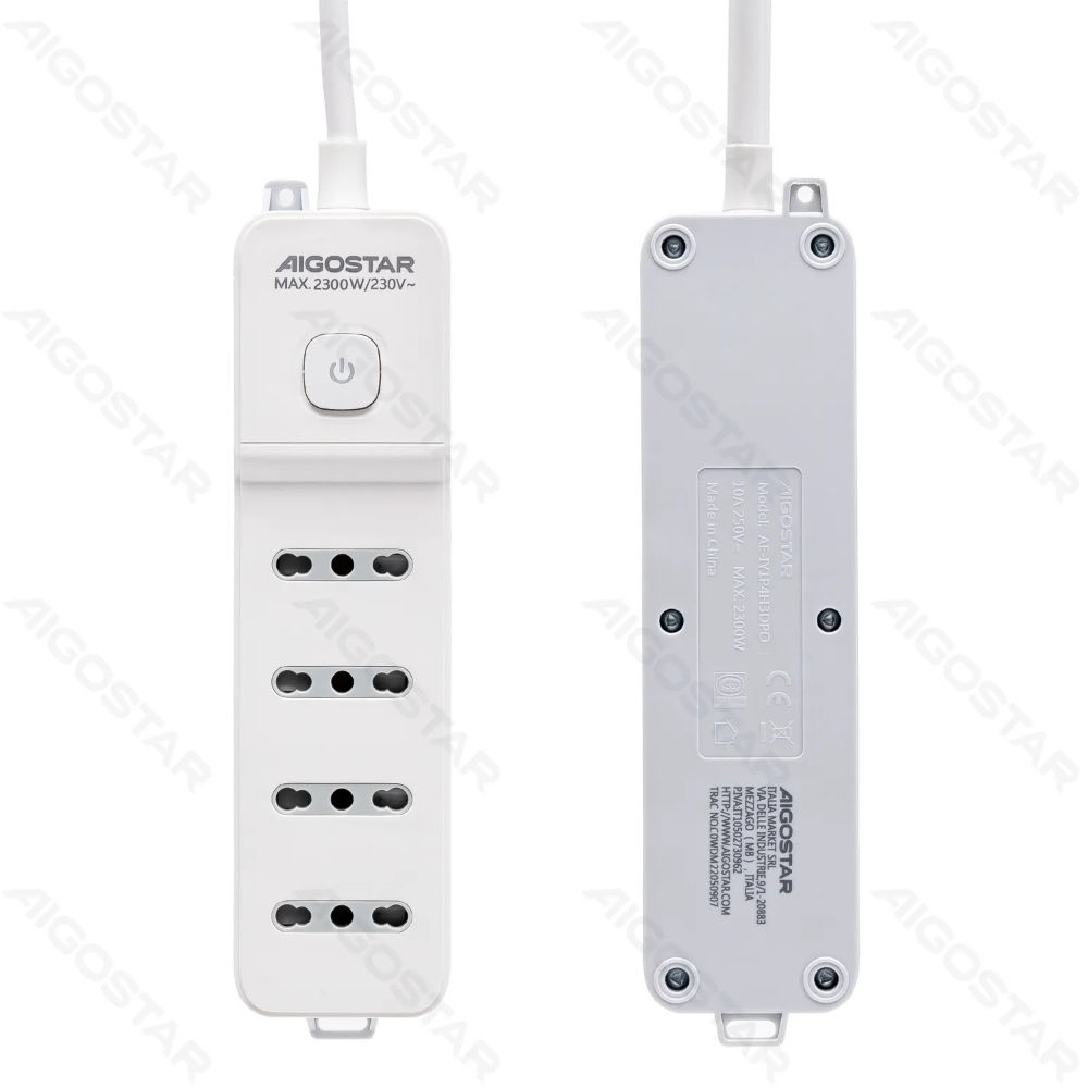 MULTIPRESA A 4 VIE CON INTERRUTTORE 16A - 3MAigostar