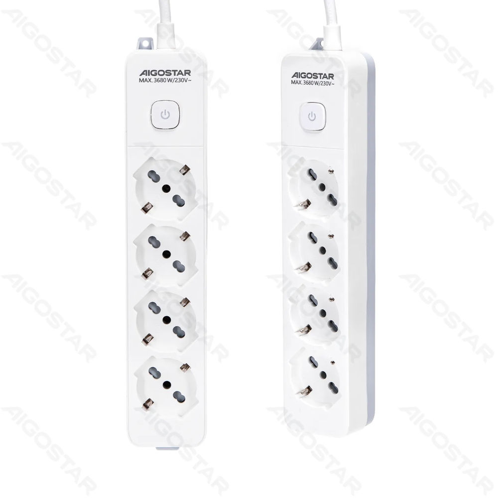 MULTIPRESA A 4 VIE CON INTERRUTTORE 16A - 1,5MAigostar