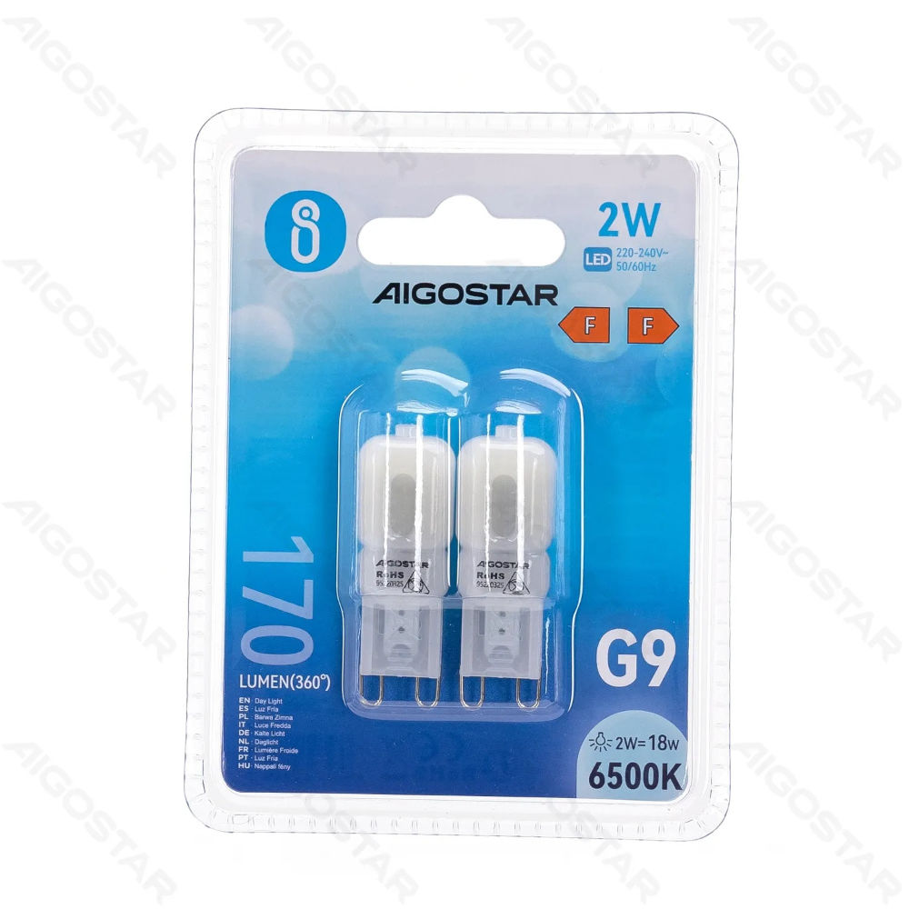 LAMPADINA LED G9 2W - LUCE FREDDA - 170LM - 2PZAigostar