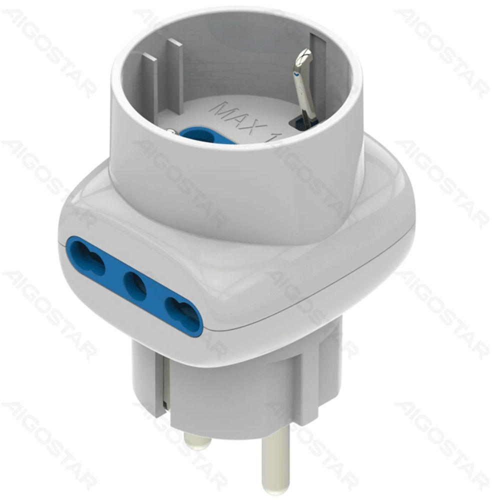 ADATTATORE A 3 VIE 16A - SPINA S30 - BIANCOAigostar