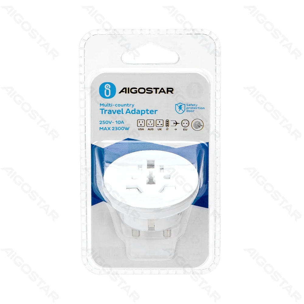 ADATTATORE UNIVERSALE DA VIAGGIO SCHUKO 10AAigostar