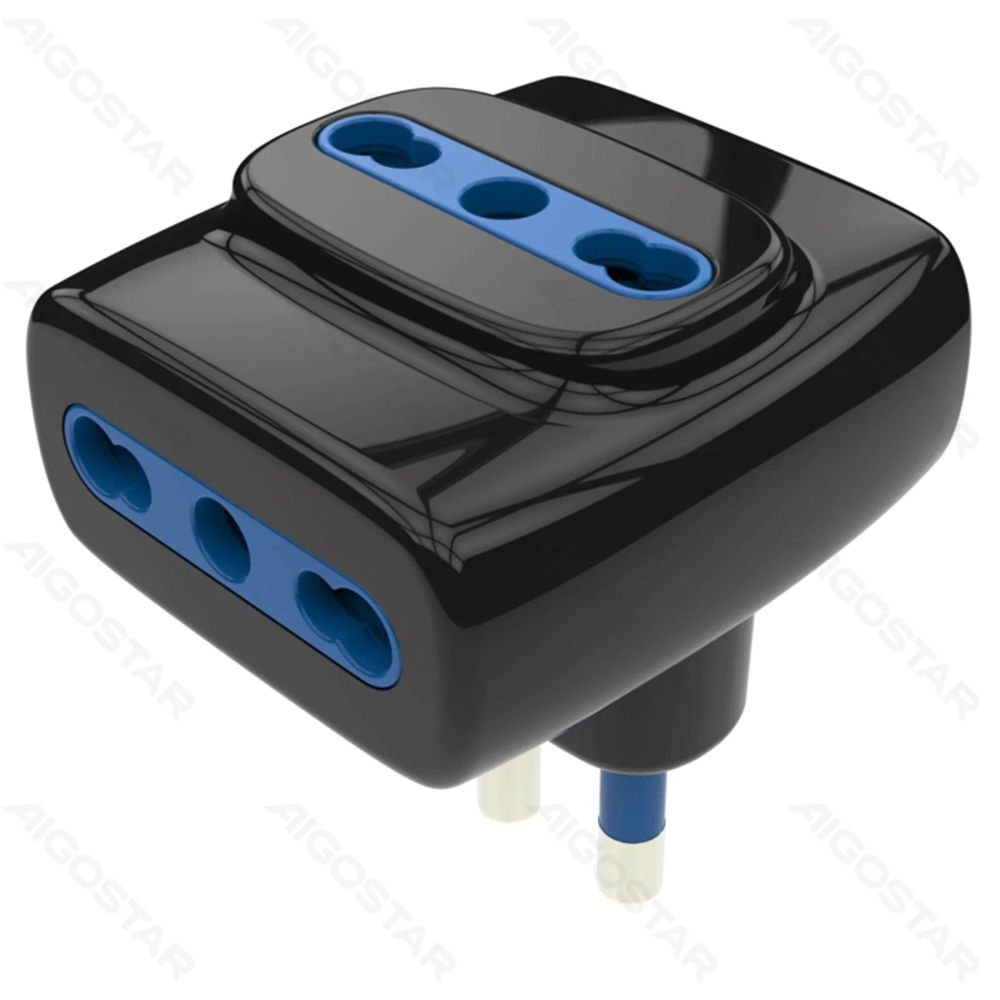 ADATTATORE A 3 VIE 16A - SPINA S17 - NEROAigostar