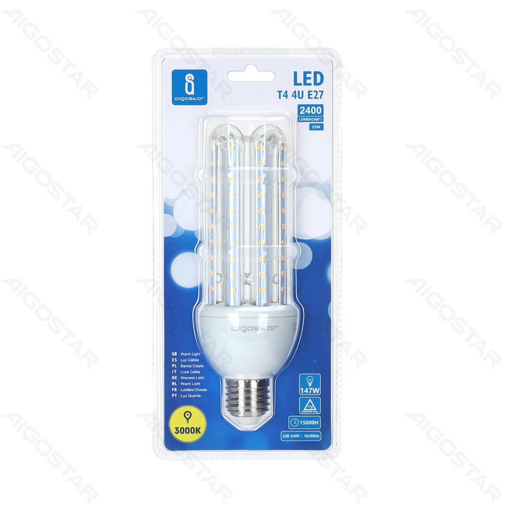 LAMPADINA LED-4U E27 23W - LUCE CALDA - 2400LMAigostar