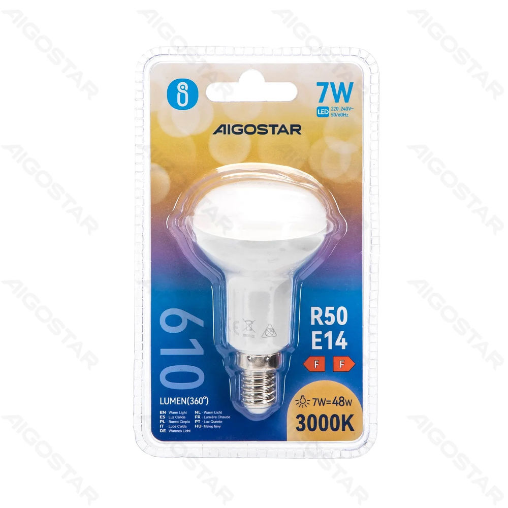 LAMPADINA LED R50 E14 7W - LUCE CALDA - 610LMAigostar