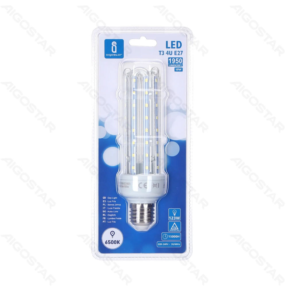 LAMPADINA LED-4U E27 19W - LUCE FREDDA - 1950LMAigostar