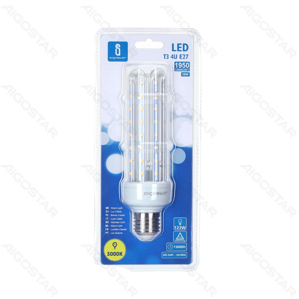 LAMPADINA LED-4U E27 19W - LUCE CALDA - 1950LMAigostar