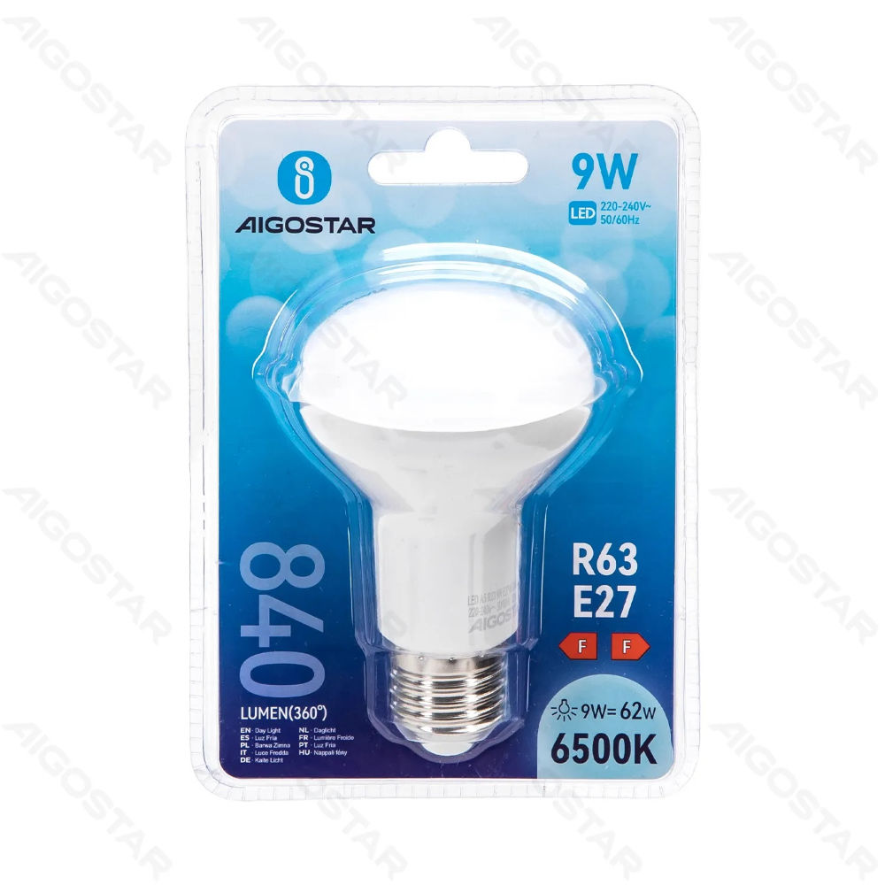 LAMPADINA LED R63 E27 9W - LUCE FREDDA - 840LMAigostar