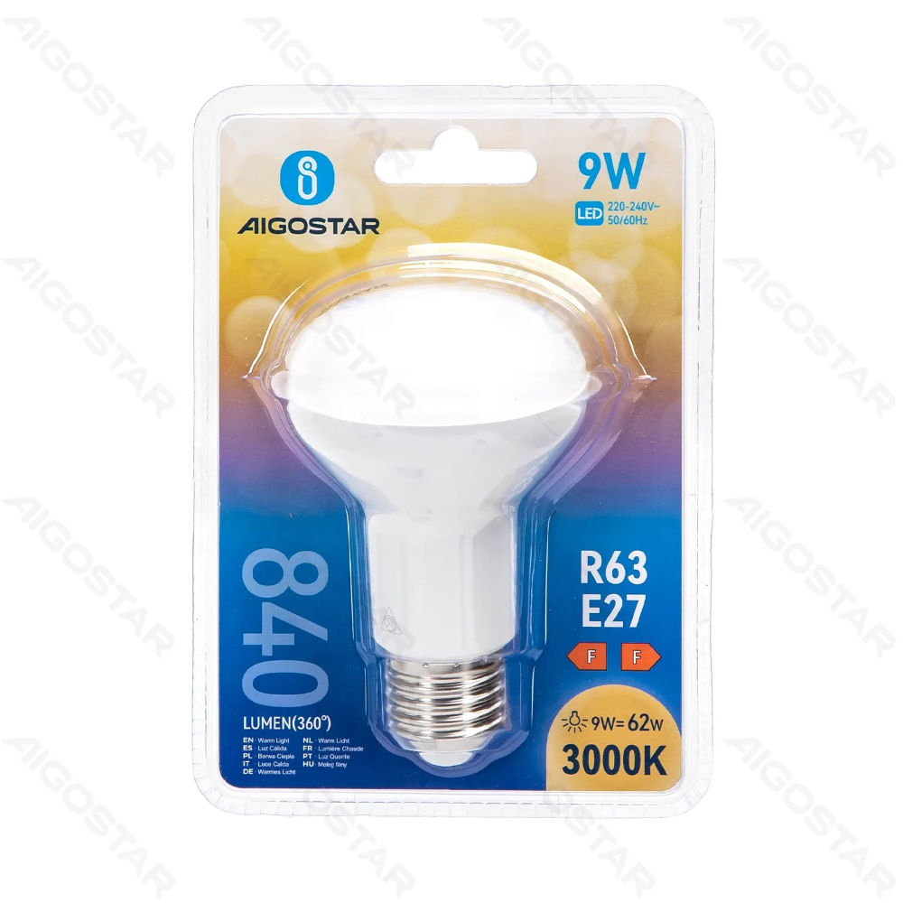 LAMPADINA LED R63 E27 9W - LUCE CALDA - 840LMAigostar