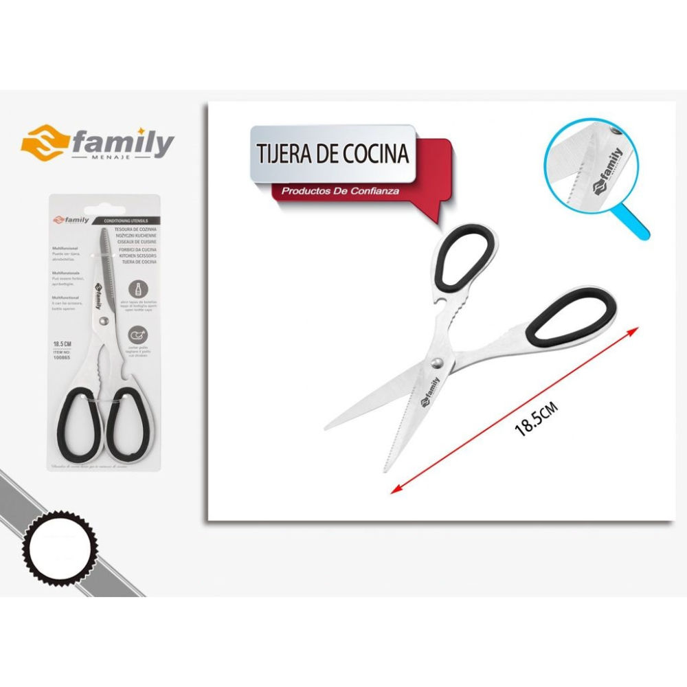 Sfamily Forbici da Cucina in Acciaio - 18,5cmS Family