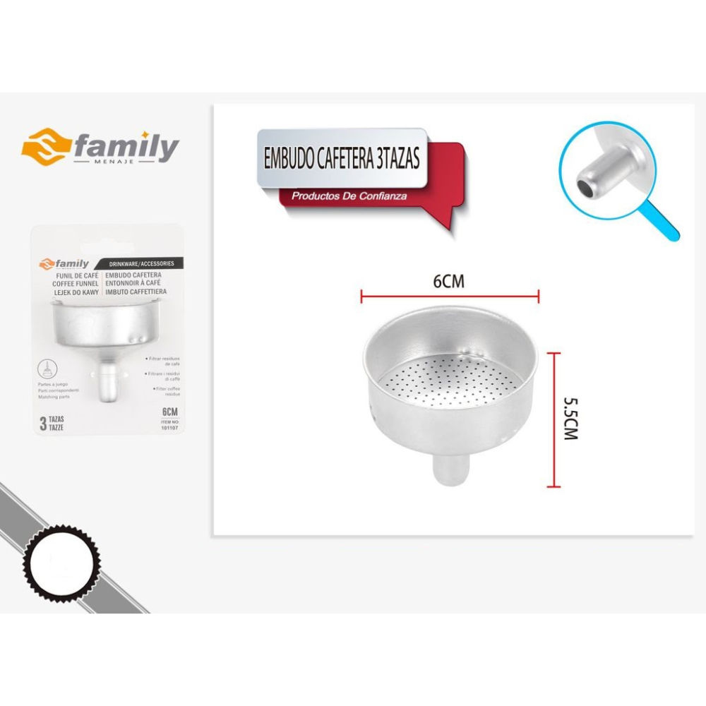 Sfamily Ricambio Imbuto Caffettiera - 3 TazzeS Family