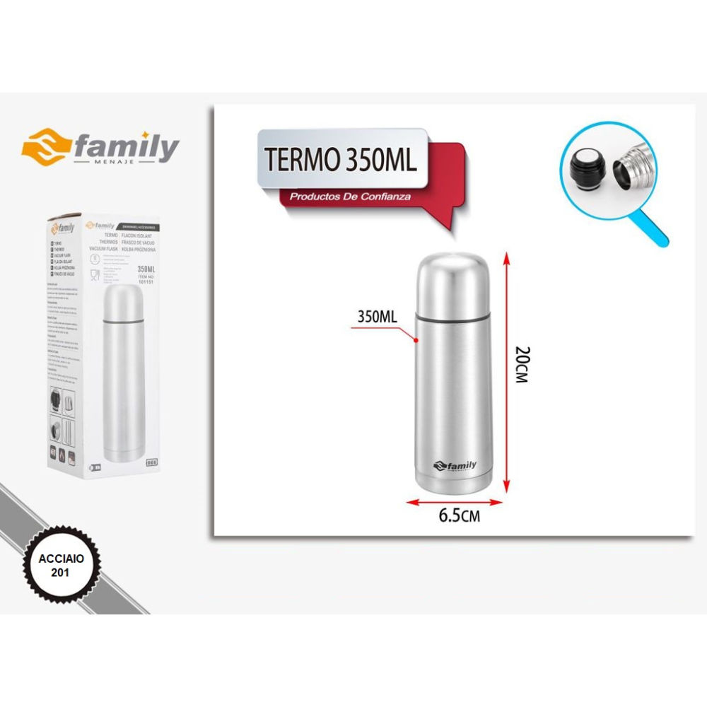 THERMOS IN ACCIAIO INOX - 350MLS Family