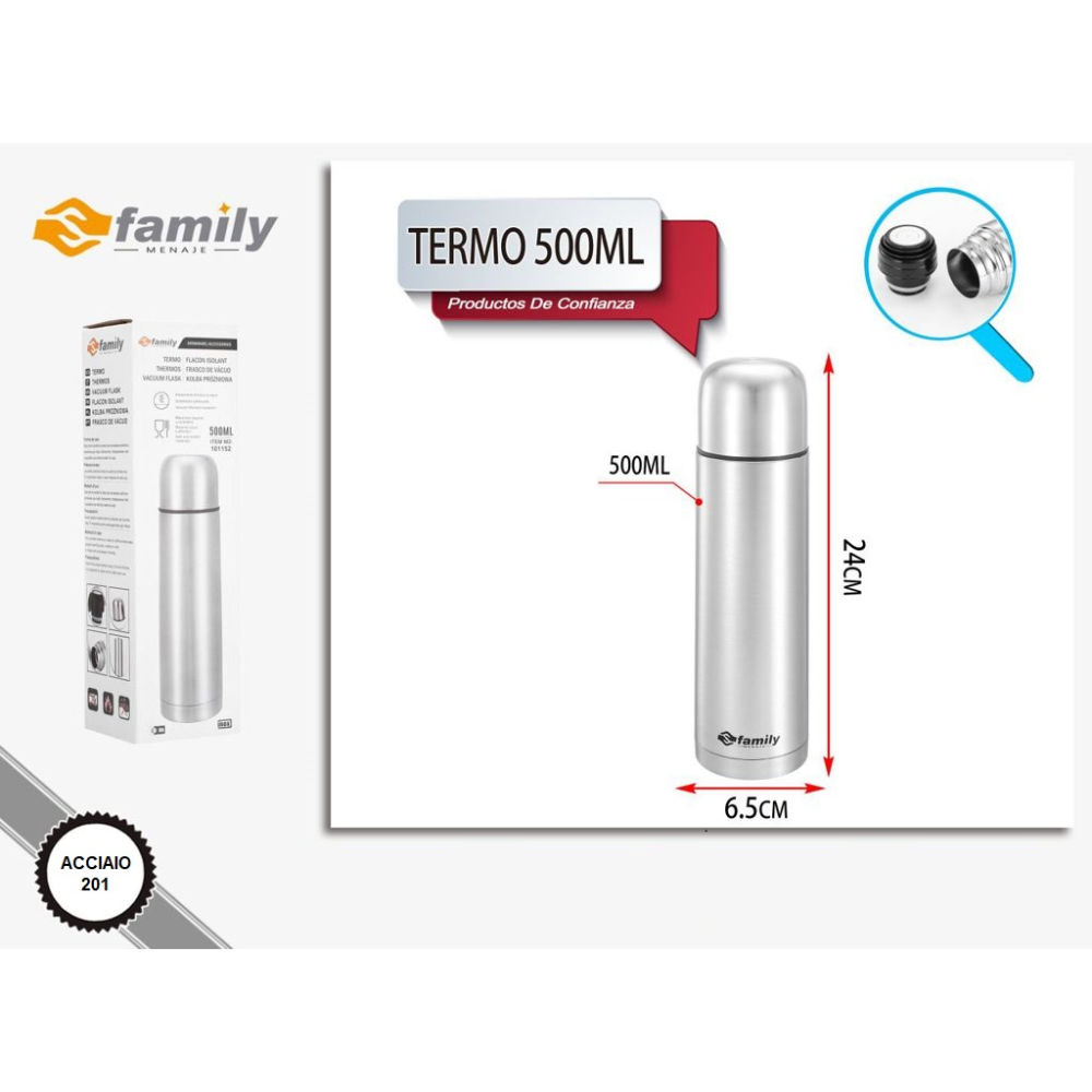 THERMOS IN ACCIAIO INOX - 500MLS Family