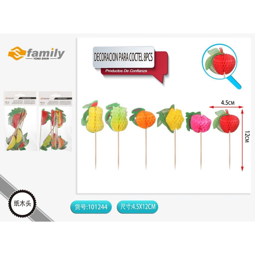 DECORAZIONE PER TORTA 8PCSS Family
