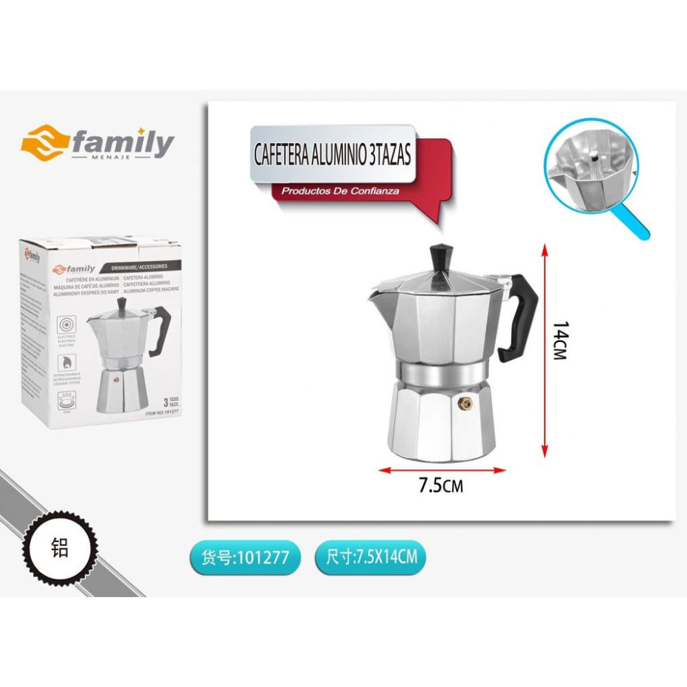 CAFFETTIERA ALLUMINIO 3TAZZES Family