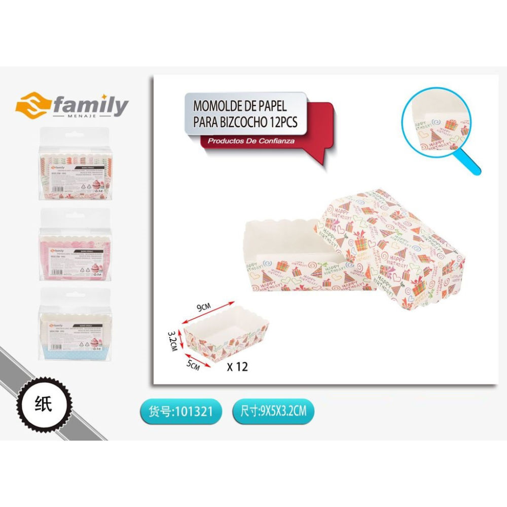 PIROTTINI IN CARTA 12PCS 9*5*3,2CMS Family