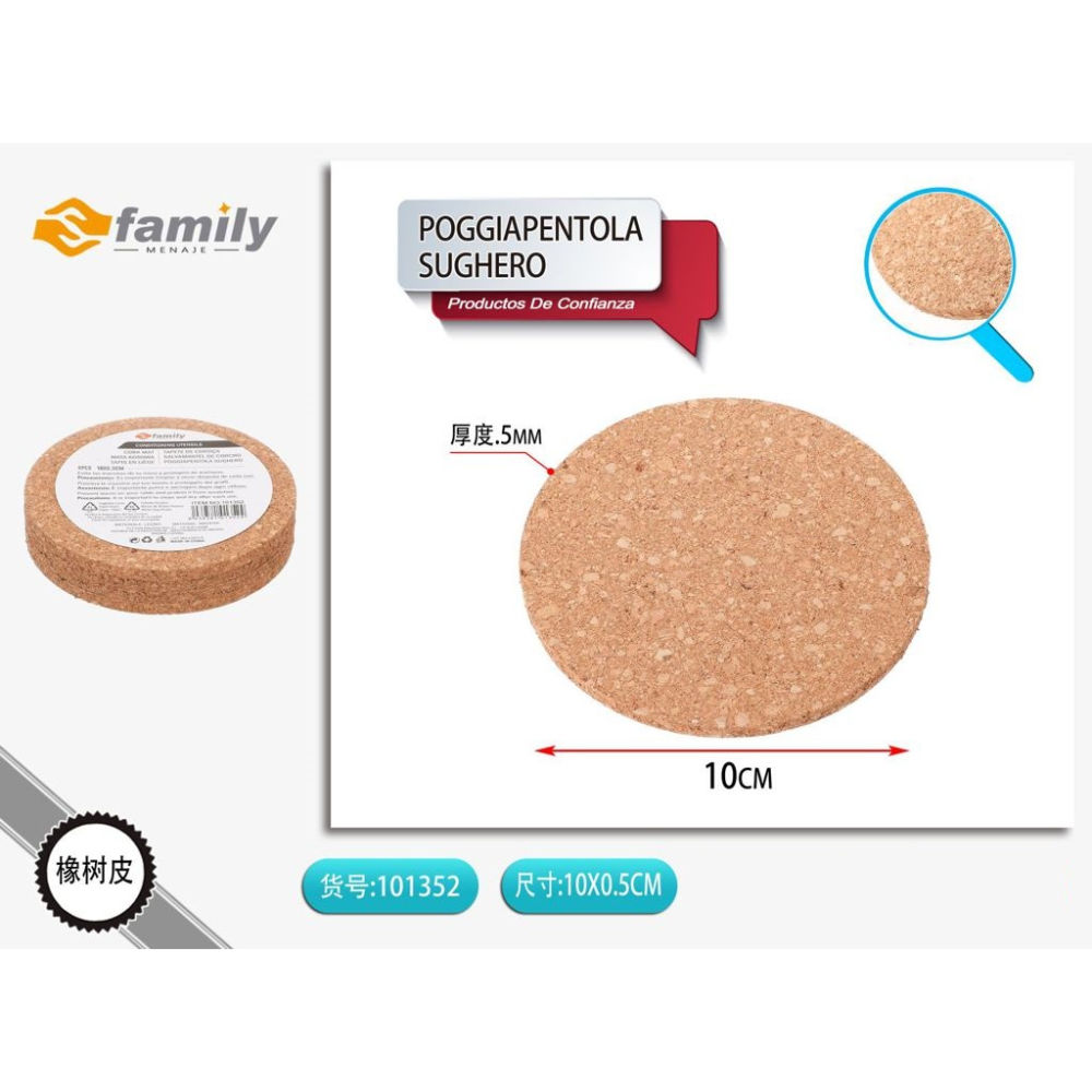 POGGIAPENTOLA SUGHERO 4PZ 10*10CMS Family