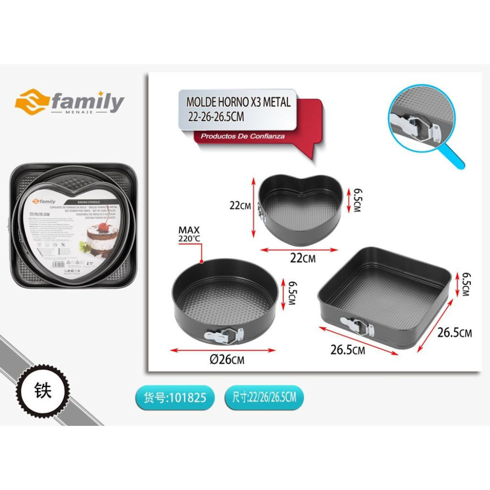 SET STAMPI PER TORTES Family