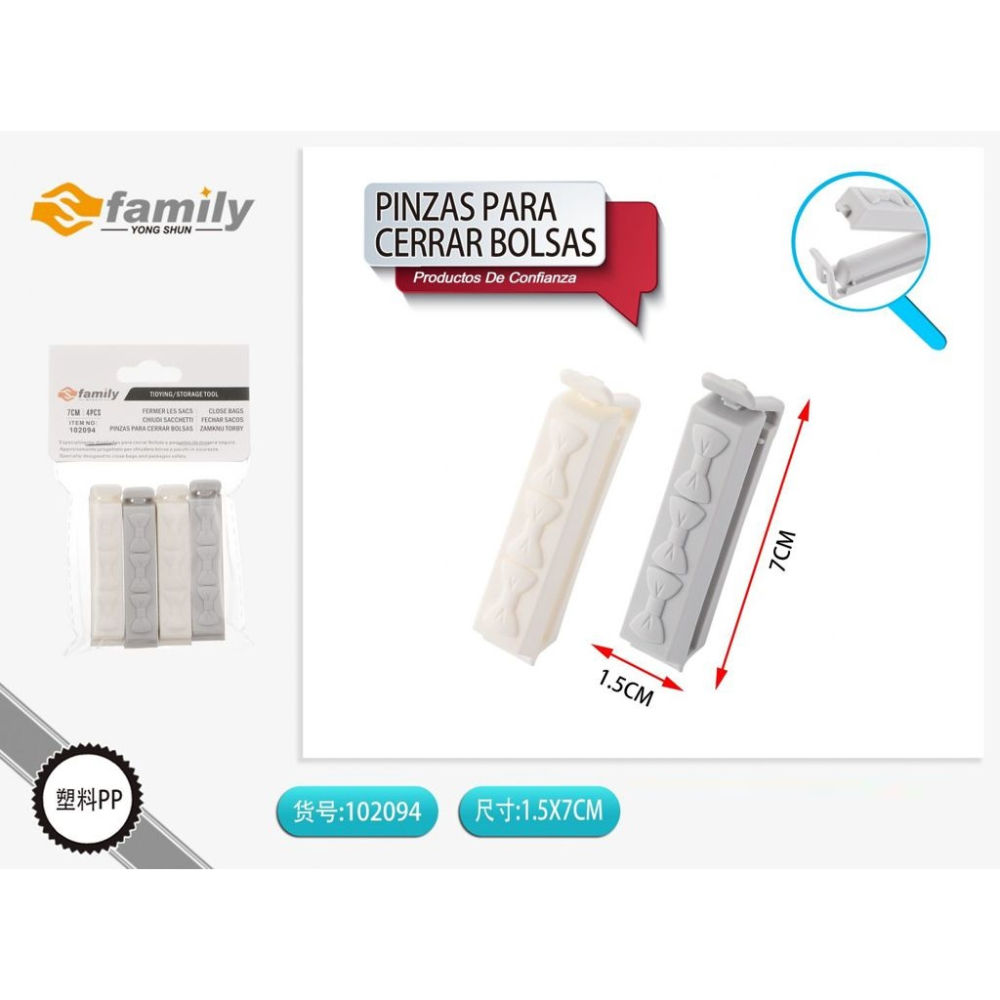 CHIUDI SACCHETTI 4PZ 7CMS Family