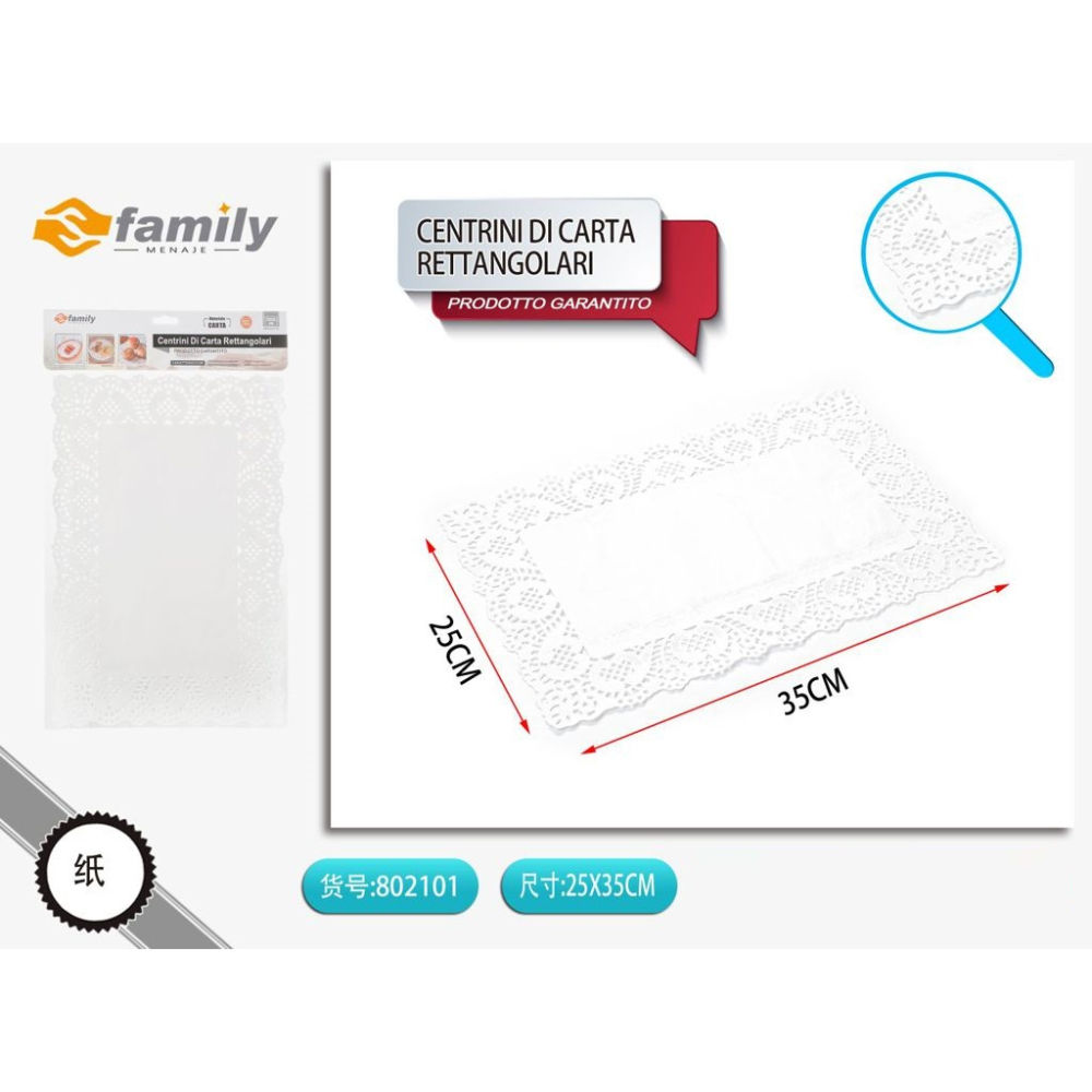 CENTRINI DI CARTA RETTANGOLARIS Family